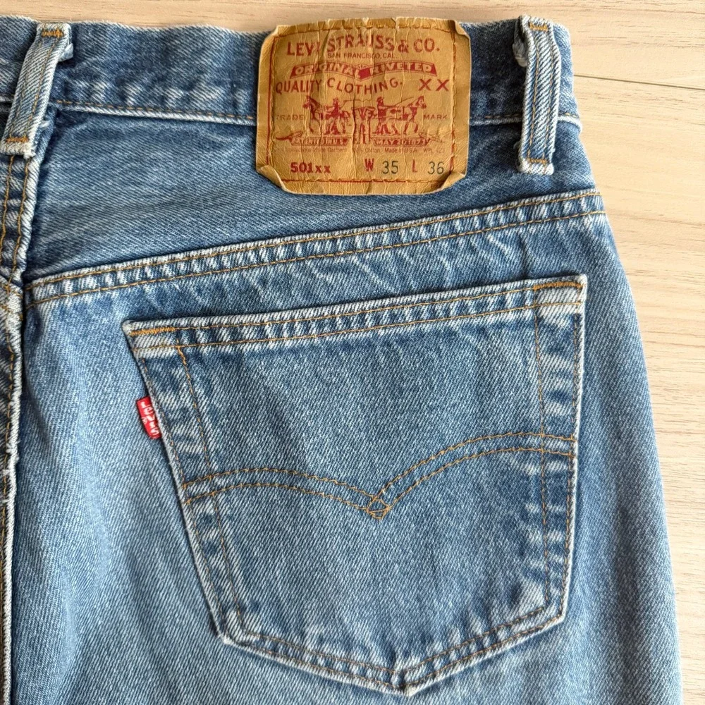 Levis 501xx Vintage 90s Made in USA Straight Leg Blue Denim Jeans 31 x 32